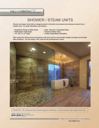 Nu-Vision Series Shower/Steam Units