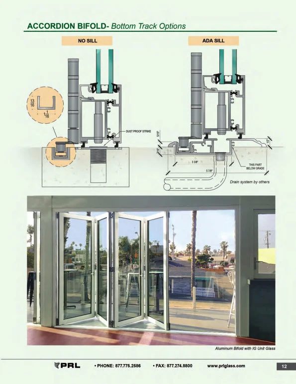 Accordion Bifold Door Bottom Track Options 2