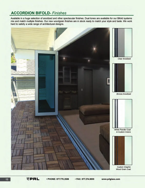 Accordion Bifold Door Finishes