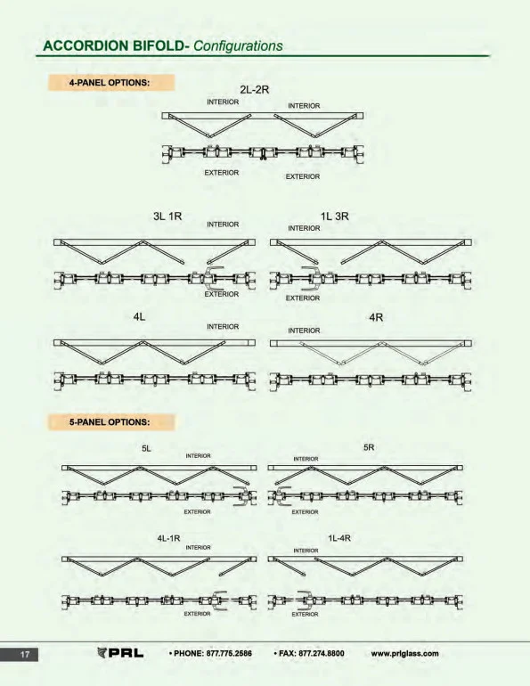 Accordion Bifold Door Configurations 3