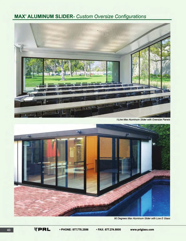 Custom Oversized Glass and Aluminum Sliding Door 1