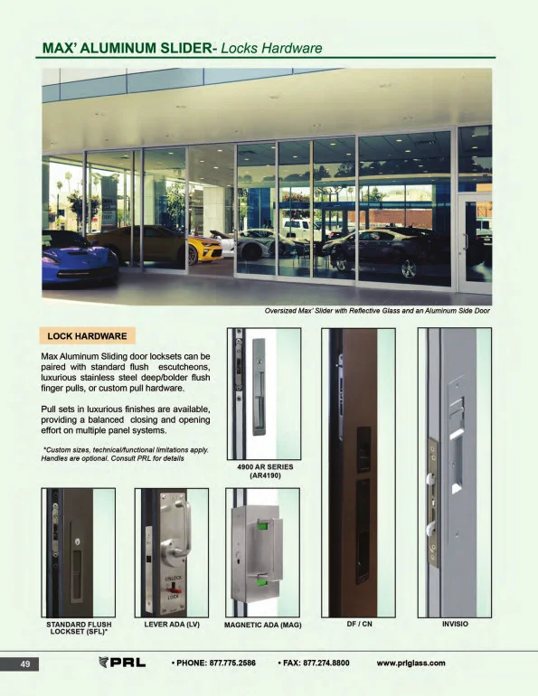 Glass and Aluminum Sliding Door Locks and Hardware 1