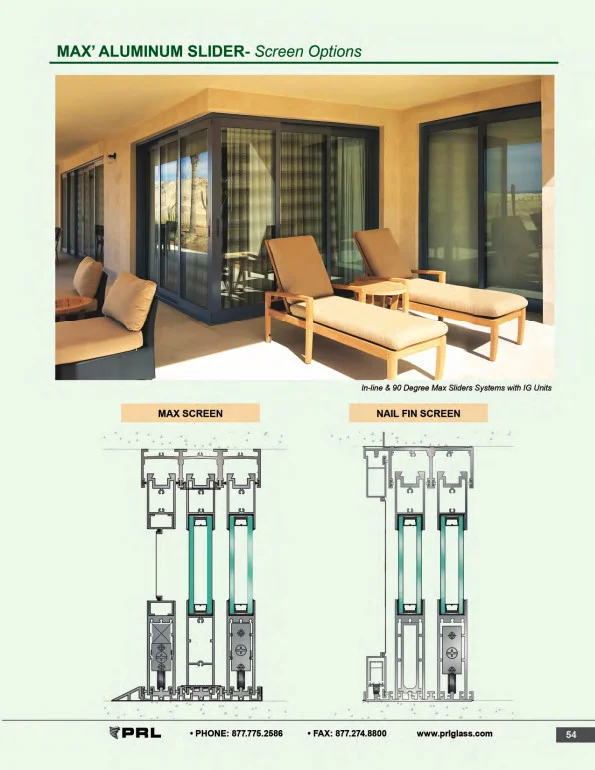 Glass and Aluminum Sliding Door Screen Options 2