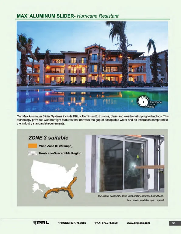 Hurricane Resistant Glass and Aluminum Sliding Doors 2