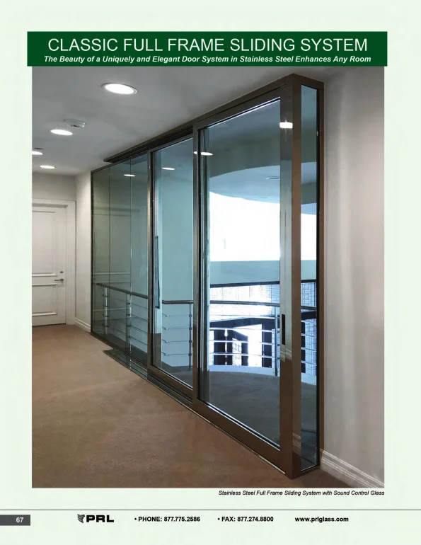 Classic Full Frame Glass and Aluminum Sliding Doors