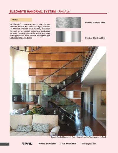 Elegante Handrail System - Finishes