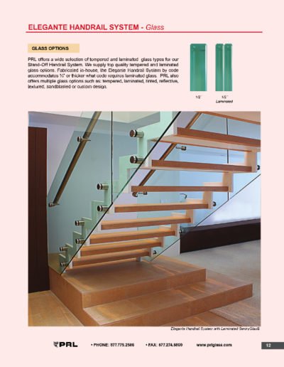 Elegante Handrail System - Glass