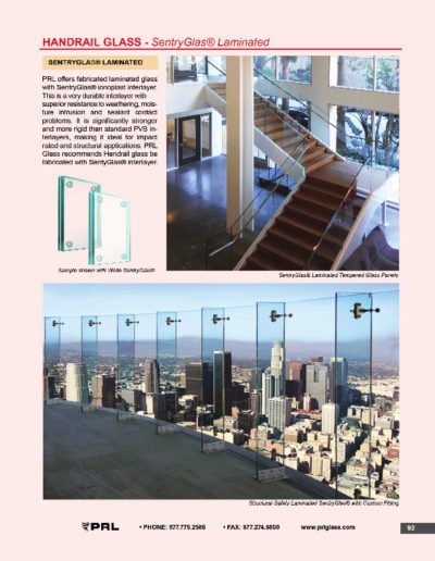 Handrail Glass - SentryGlas® Laminated