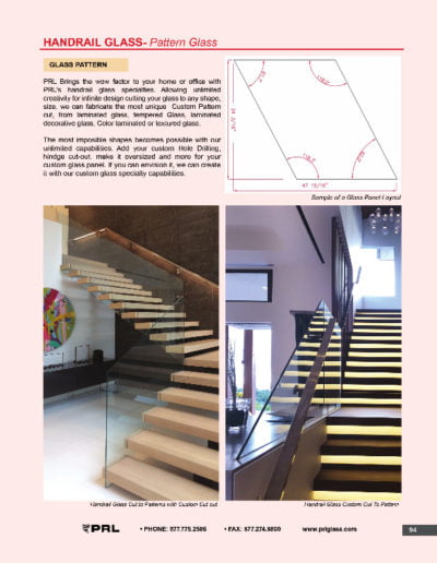 Handrail Glass - Pattern Glass