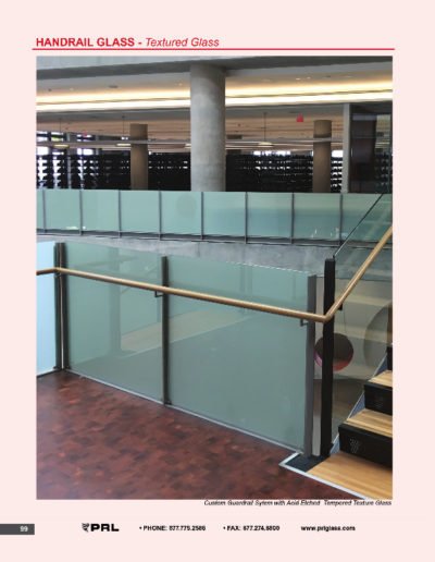 Handrail Glass - Textured Glass