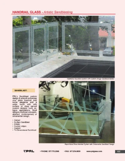 Handrail Glass - Artistic Sandblasting