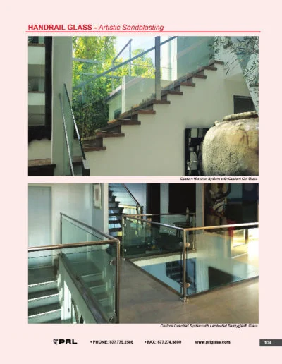 Handrail Glass - Artistic Sandblasting