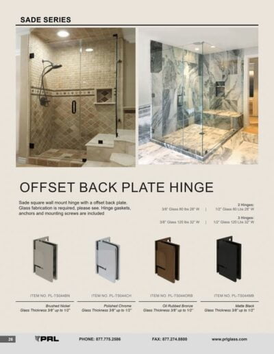 Sade Hinge Series - Offset Back Plate Hinges