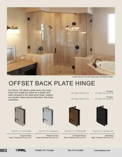 Sade Series - Offset Back Plate Hinges