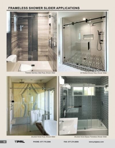 Frameless Shower Slider - Applications