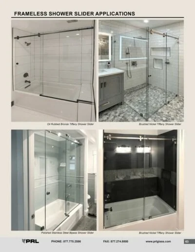 Frameless Shower Slider - Applications