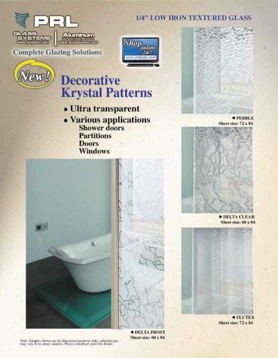 Four Krystal Textured Glass Patterns