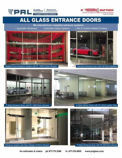 All Glass Entrance Doors and Hardware