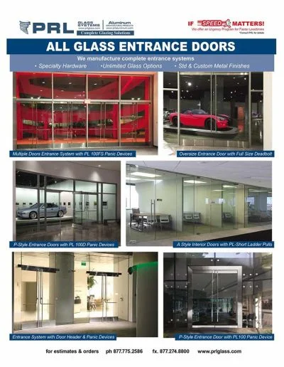 All Glass Entrance Doors and Hardware
