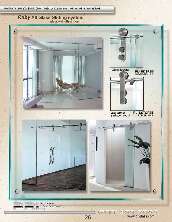 All Glass Sliding Door System