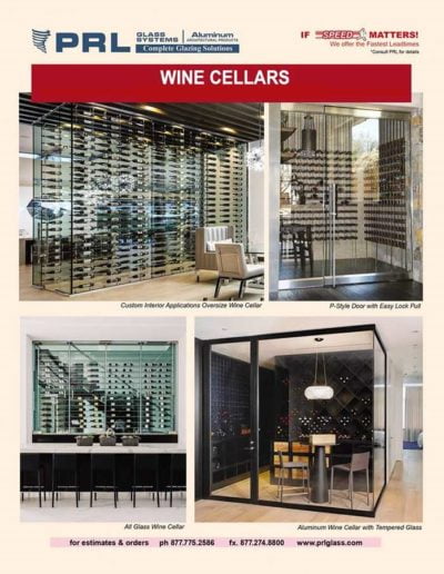 all glass wine cellars