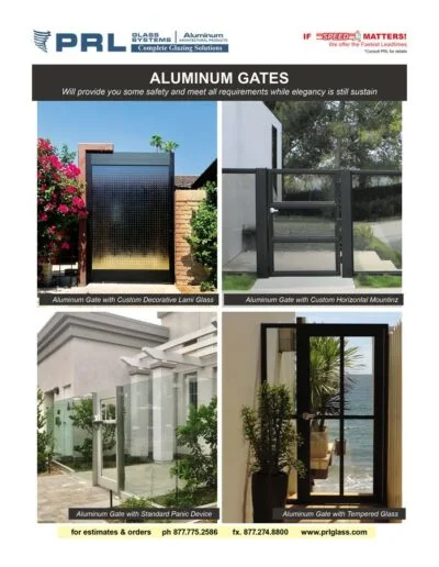 Aluminum Framed Glass Gates