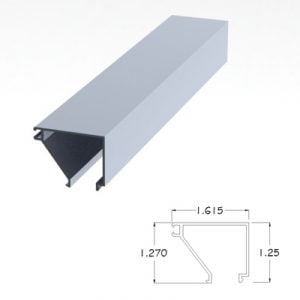 250CLGS - 2" X 4-1/2" Glass Stop
