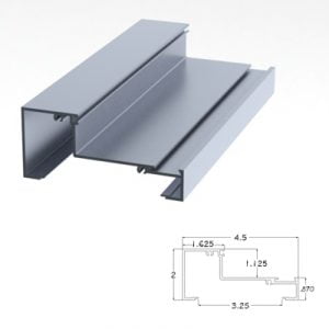 250CLHM - 2" X 4-1/2" Horizontal Mullion