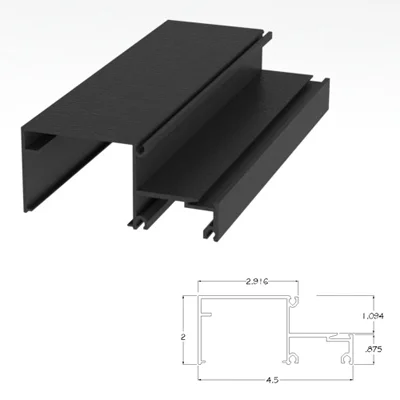 251BRHM - 2" X 4-1/2" Horizontal Mullion