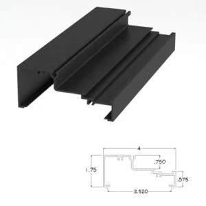 400BRHM - 1-3/4" X 4" Horizontal Mullion