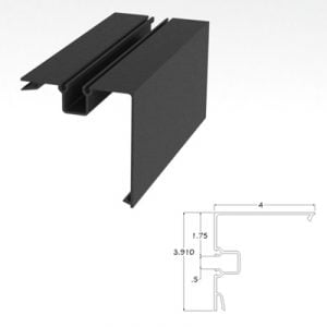 400BRSCP - 4" X 4" Single Pocket Corner Post