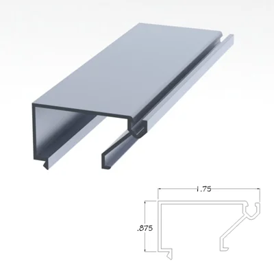 400CLGS - 1-3/4" X 4" Glass Stop