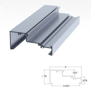 400CLHM - 1-3/4" X 4" Horizontal Mullion