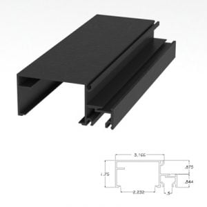 401BRHM - 1-3/4" X 4" Horizontal Mullion