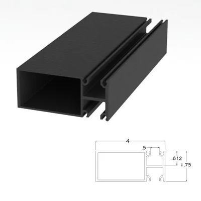 401BRVM - 1-3/4" X 4" Vertical Mullion