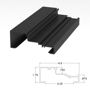 450BRHM - 1-3/4" X 4-1/2" Horizontal Mullion