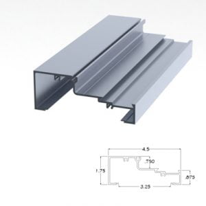 450CLHM - 1-3/4" X 4-1/2" Horizontal Mullion