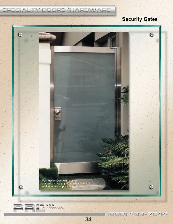 Glass door gate clearance