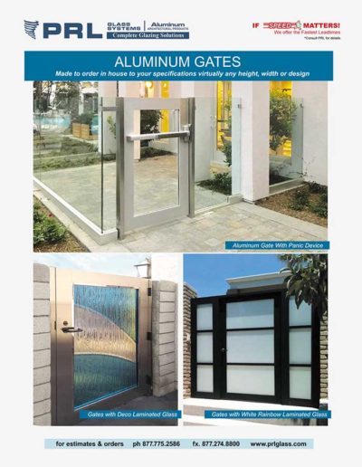 california aluminum framed glass gate manufacturer