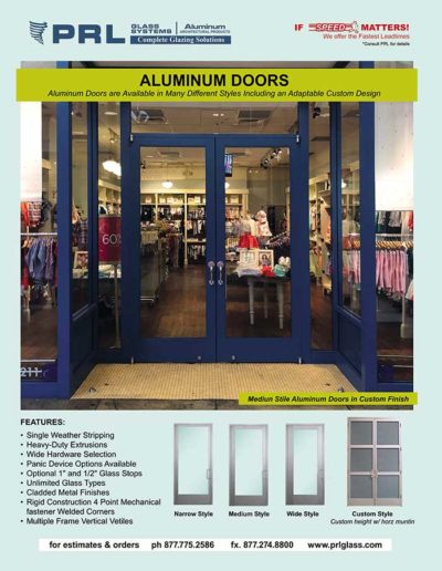 complete aluminum entrance door systems