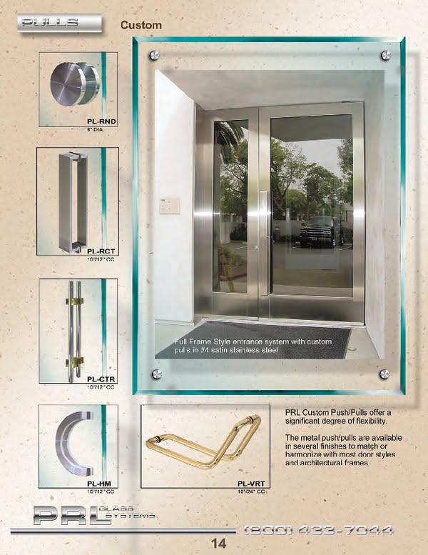Custom Commercial Door Pulls offer a unique look and can be fabricated in most finishes.