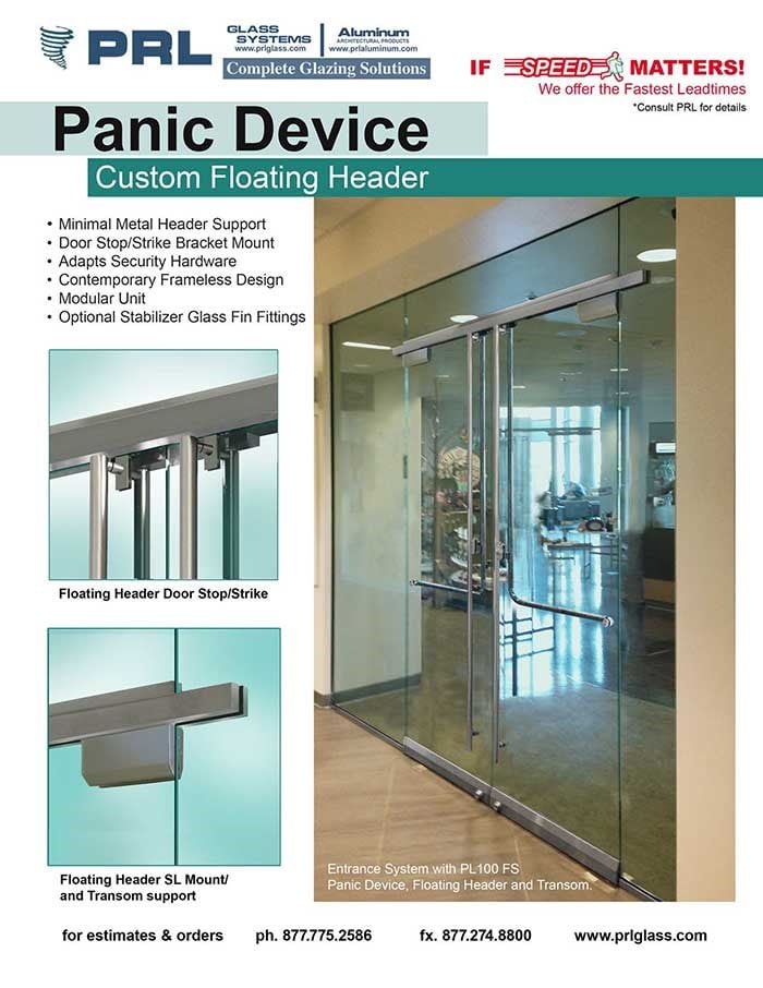 PRL Panic device offers a solution for creating Architectural beauty as well as Building Safety and Security