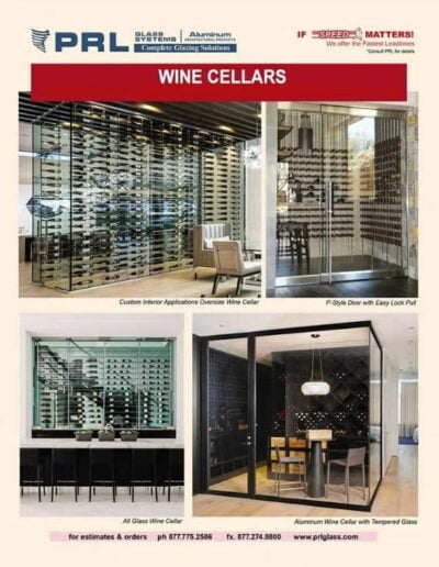 Custom Glass Wine Cellars
