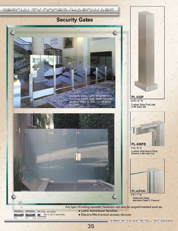 Glass clearance security door