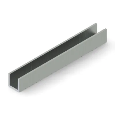 1x1UCMILL - 1" X 1" Aluminum U-Channel