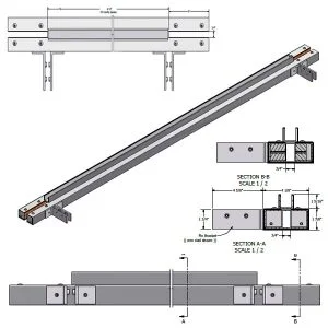 72FHBS - 72" Floating Header Brushed Stainless Steel