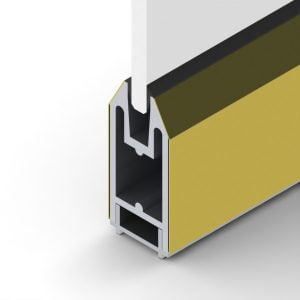 PL150SDSPB - PL-150 Dry Set SIDELITE Rail Polished Brass