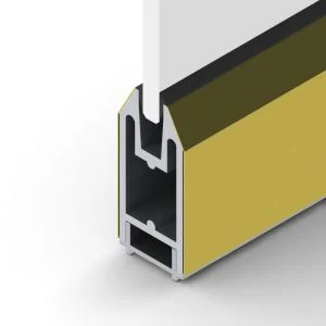 PL150SDSSB - PL-150 Dry-Set SIDELITE Rail Satin Brass