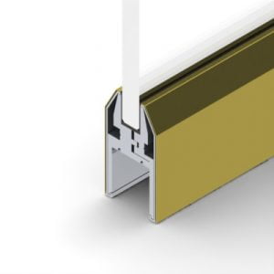 PL175DSSB - PL-175 Dry-Set Satin Brass Rail