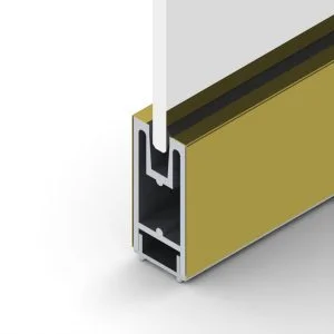 PL350SDSSB - PL-350 Dry Set SIDELITE Rail Satin Brass